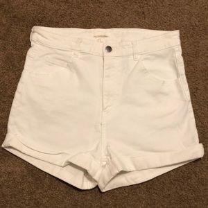 H&M White Denim Shorts